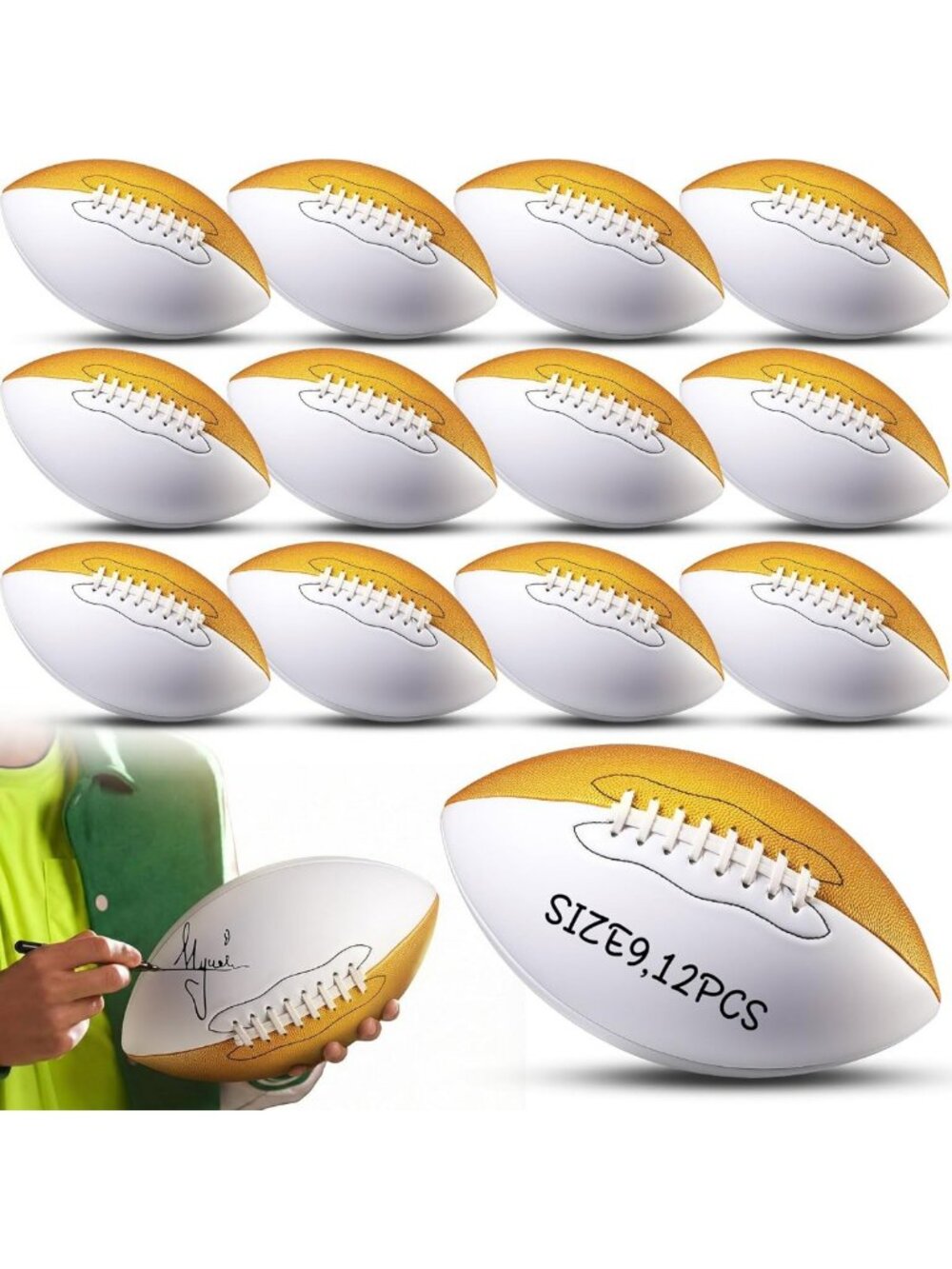 Mini Autograph Footballs - Gold, Perfect for Collectors & Sports Fans, Unique